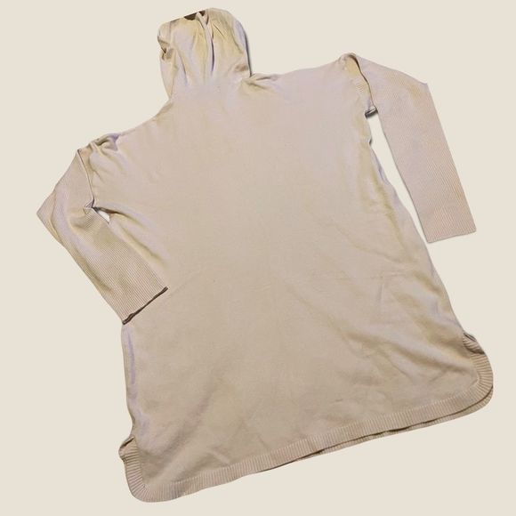 Philosophy - Grey/Cream French Terry Drawstring Hem Cropped Hoodie - size M - Picture 8 of 9